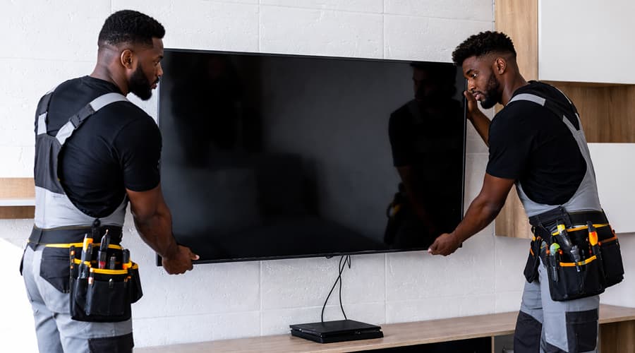 Hidden Cable TV Wall Mounting